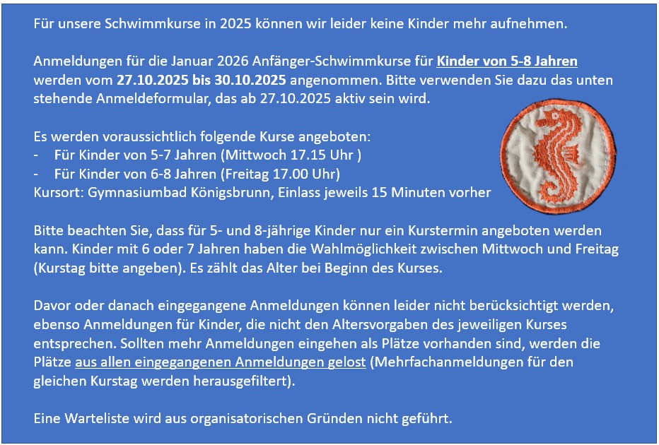 16 Schwimmkurs Hinweis 2026 01 Januar 